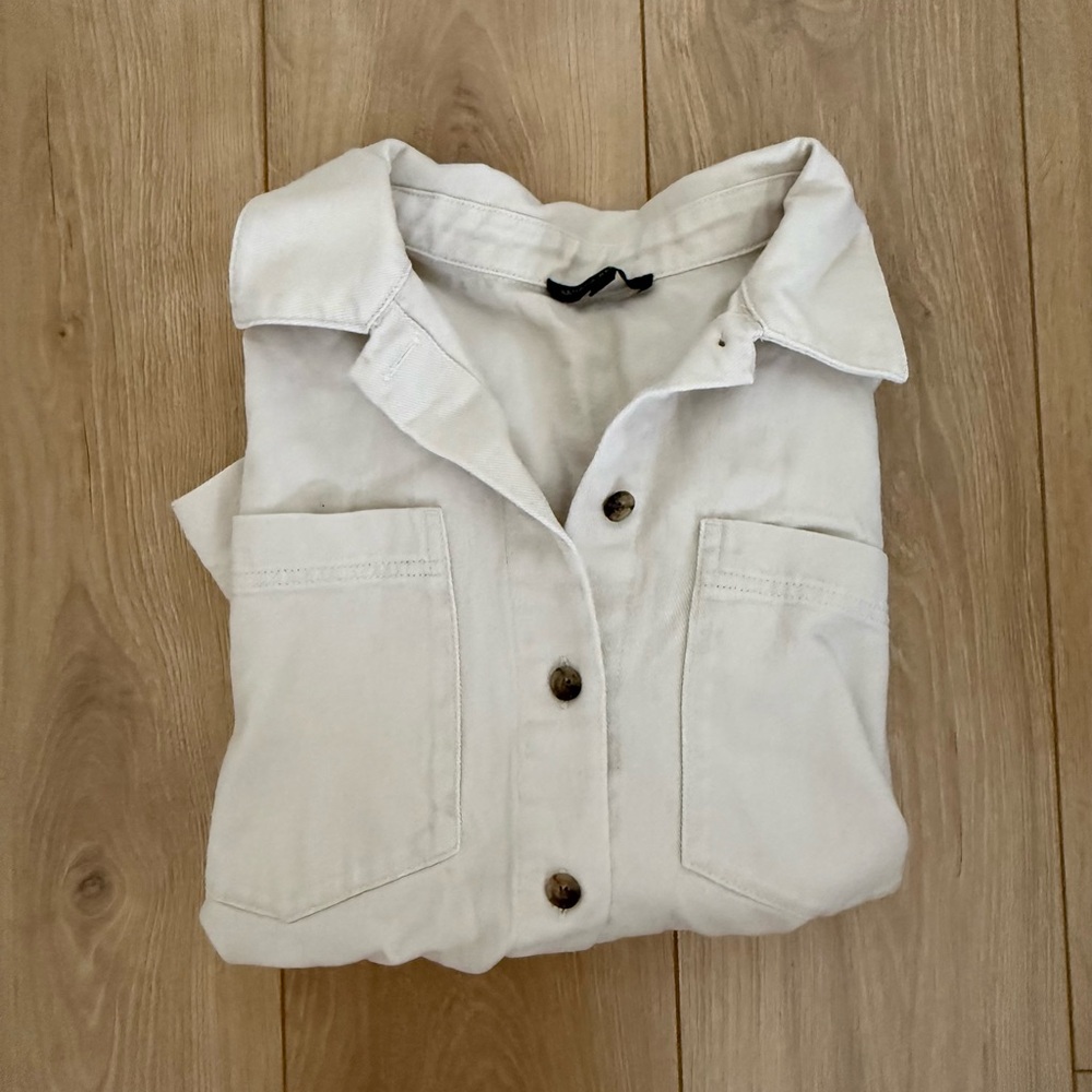 Banana Republic Cream Button Down Shirt